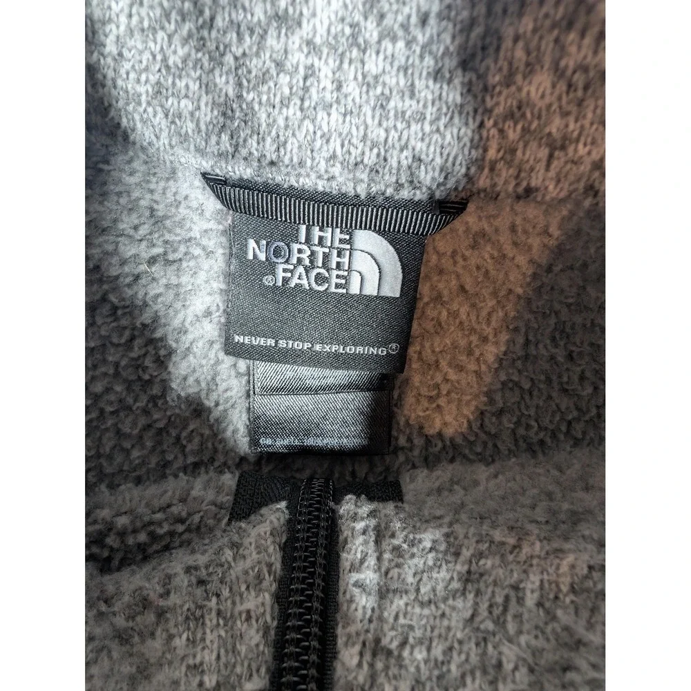 The North Face Pullover Mens Medium Gray Quarter Zip Fleece Sweatshirt Warm